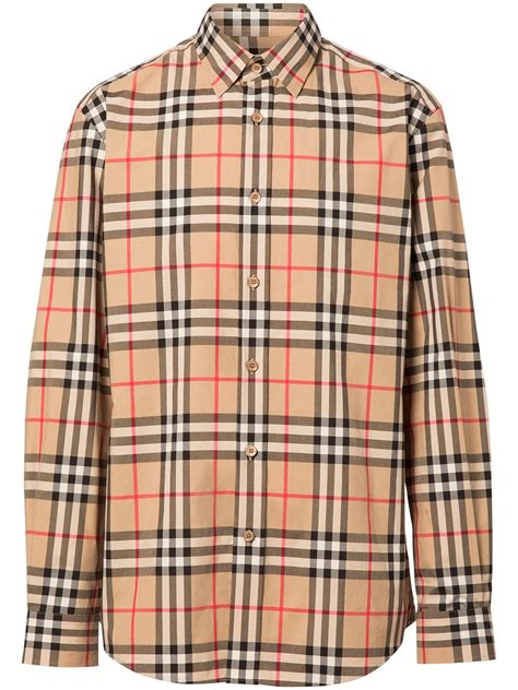 white burberry checkered shirt|burberry checked cotton poplin shirt.